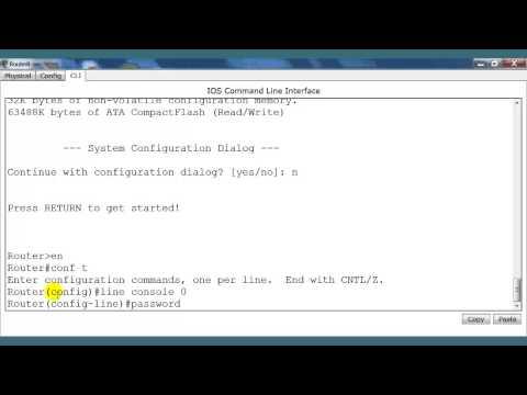 How To Set Password On Cisco Routers In Packet Tracer In Hindi Lab-4