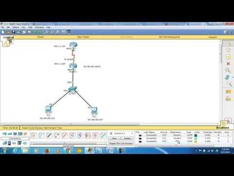 How To Connect 2 Routers, 1 Switch, 2PC's In CISCO Packet Tracer