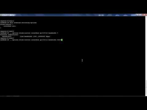 Configuring Storm Control On Juniper EX Switches
