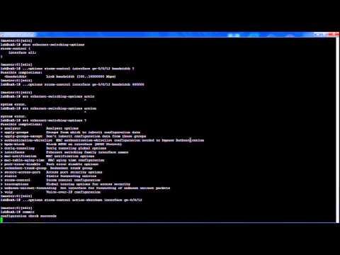 Configuring Storm Control On Juniper EX Switches