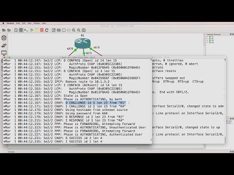CCNA V3.0 200-125 GNS3 Labs: PPP Troubleshooting (Part 2): PPP And CHAP Authentication (plus Debugs)