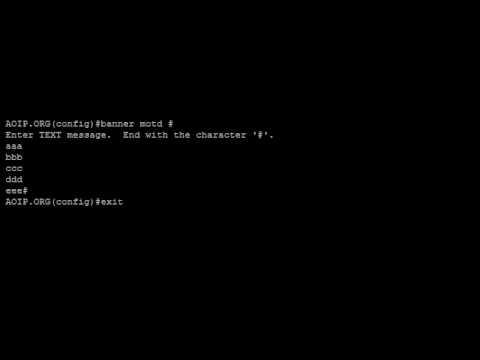 Configuring BANNER MOTD (Message Of The Day) On Cisco Routers