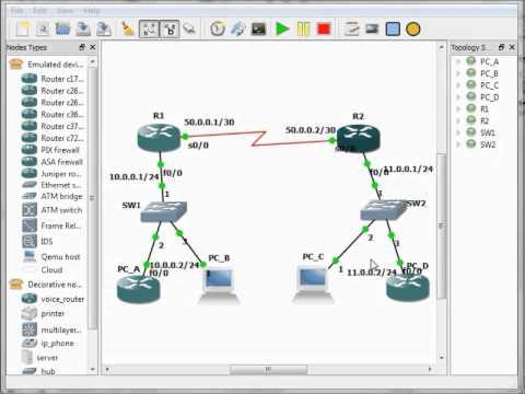 CCNA - Static Routing Configuration - GNS3 Simulation