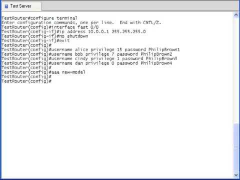 Cisco Routers:  Security - AAA Authorization Local Database