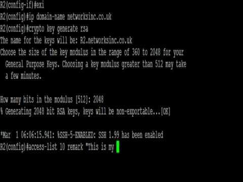 CCNA Security  - Enabling SSH And HTTPS Access To Cisco Routers