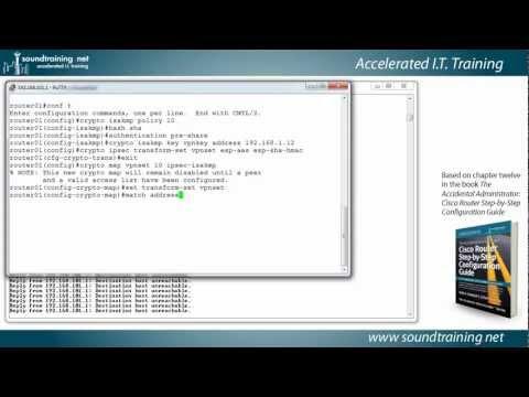 How To Setup A Cisco Router VPN (Site-to-Site):  Cisco Router Training 101