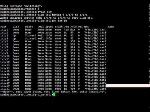 Configuring VLANs On A Brocade Switch