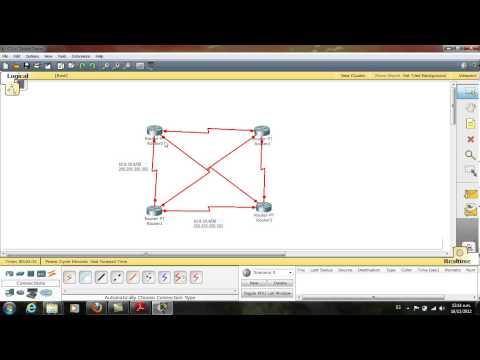 Un Ejemplito De Packet Tracer Con 4 Routers Parte1