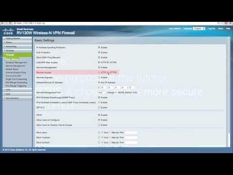 RV130 And RV130W Routers: LAN And Remote Management Web Access